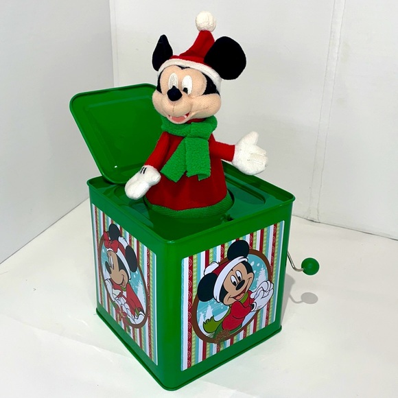 Disney "Mickey Mouse, Pluto & Goofy" Christmas Jack in the Box Toy 2015 - Picture 1 of 9